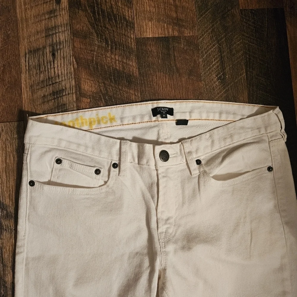 J. Crew White Toothpick Stretch Jeans Size 31